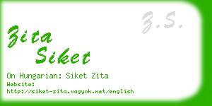 zita siket business card